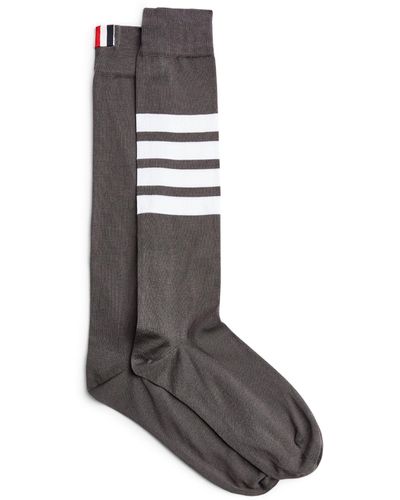 Thom Browne 4-bar Over-calf Socks - Grey
