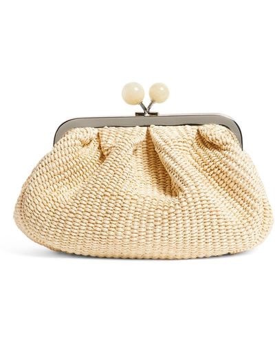 Weekend by Maxmara Small Woven Pasticcino Clutch Bag - Natural