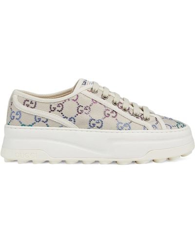 Gucci Platform Sneakers, - White