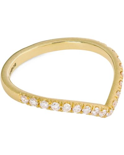 Jade Trau Yellow Gold And Diamond Pavé Ring - Metallic
