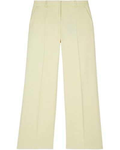 The Kooples Wide-leg Tailored Trousers - Natural