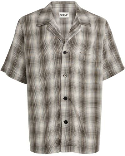 CDLP Checked Short-sleeve Shirt - Gray
