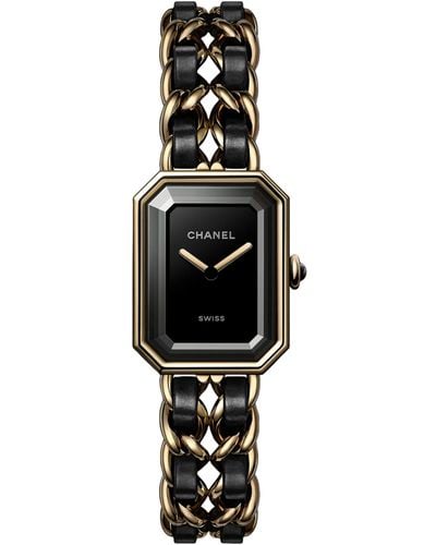 Chanel H6951 Première Édition Originale 18ct Yellow-gold, Steel And Leather Quartz Watch - Black