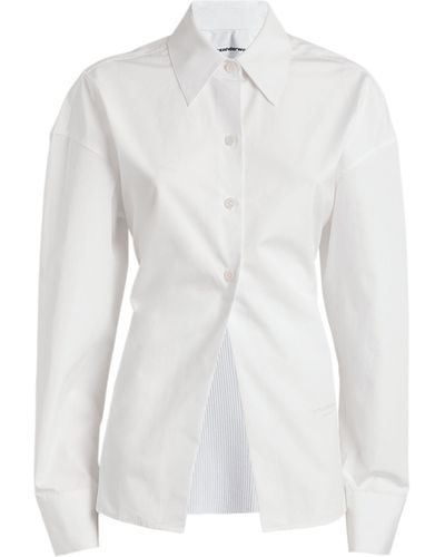 Alexander Wang Ribbed-trim Shirt - White