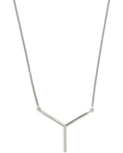 Y. Project Mini Y Necklace - Metallic