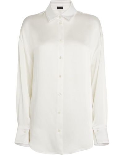 LAPOINTE Satin Shirt - White