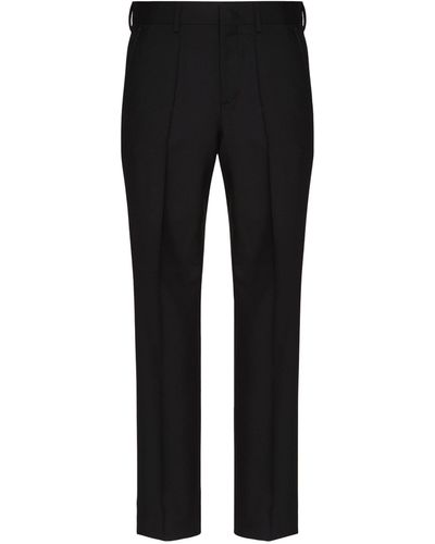Valentino Wool-mohair Slim Trousers - Black
