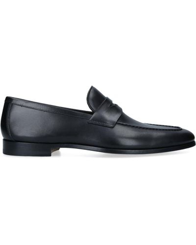 Magnanni Leather Delos Dress Loafers - Black