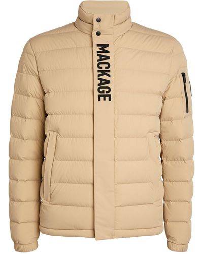 Mackage Stretch Logo Quilted Jacket - Natural