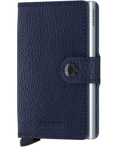 Secrid Leather Mini Wallet - Blue