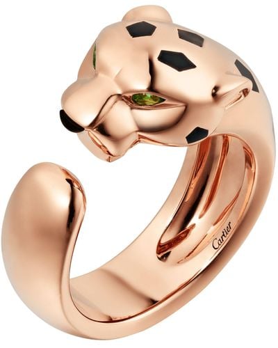 Cartier Rose Gold Massai Panthère De Ring - Pink