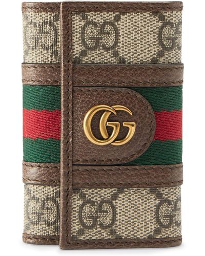 Gucci Ophidia Gg Key Case - Green
