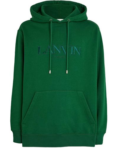 Lanvin Embroidered Logo Hoodie - Green