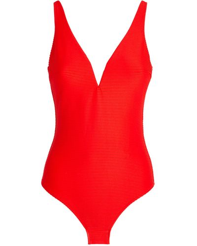Heidi Klein Vicenza V-cut Swimsuit - Red