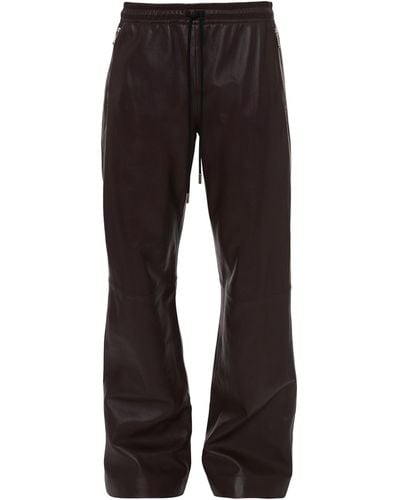 JW Anderson Leather Drawstring Pants - Black