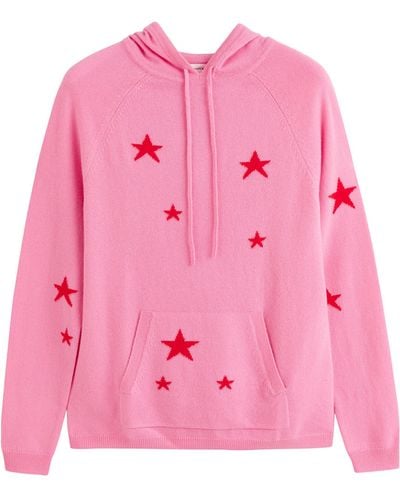 Chinti & Parker Wool-cashmere Star Hoodie - Pink