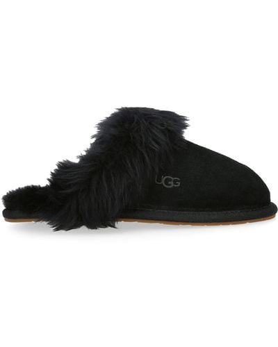 UGG Scuff Sis Sheepskin-lined Suede Slippers - Black