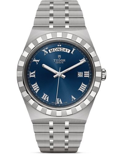 Tudor Royal Day + Date Stainless Steel Watch 41mm - Blue