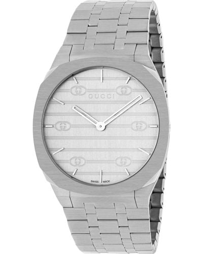 Gucci Stainless Steel 25h Watch 38mm - Gray