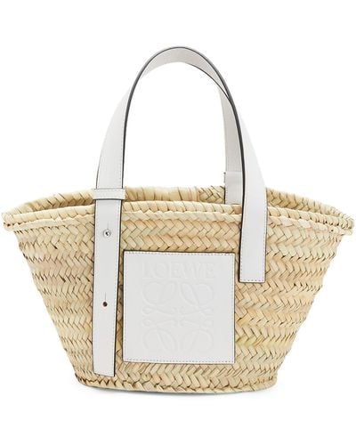 Loewe Anagram Basket Iraca Palm And Calfskin Tote Bag - ShopStyle