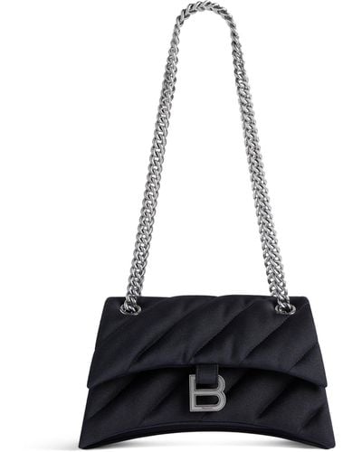 Balenciaga Small Crush Shoulder Bag - Black