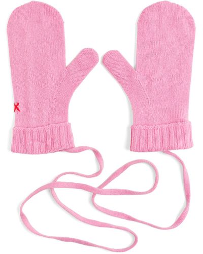 Chinti & Parker Wool-cashmere Mittens - Pink