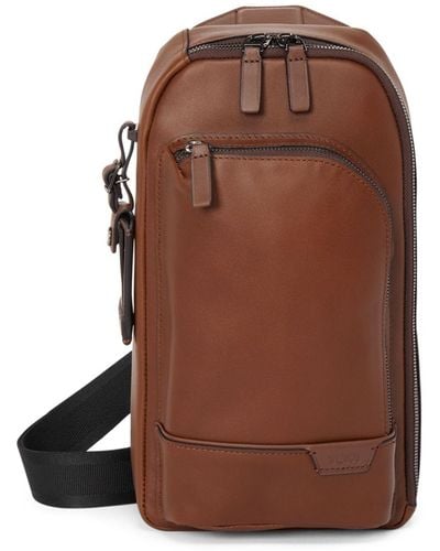 Tumi Harrison Leather Cross-body Bag - Brown