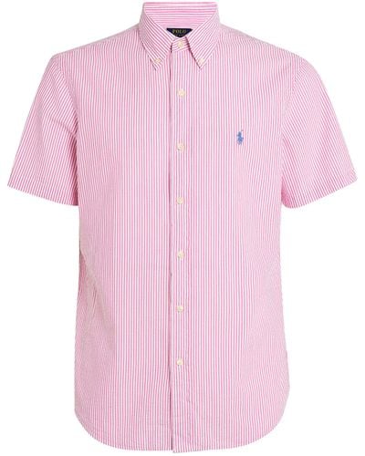 Polo Ralph Lauren Seersucker Striped Shirt - Pink