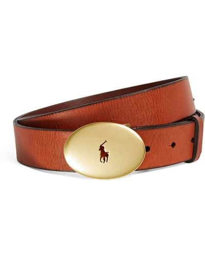 Polo Ralph Lauren Leather Oval-buckle Belt - Brown