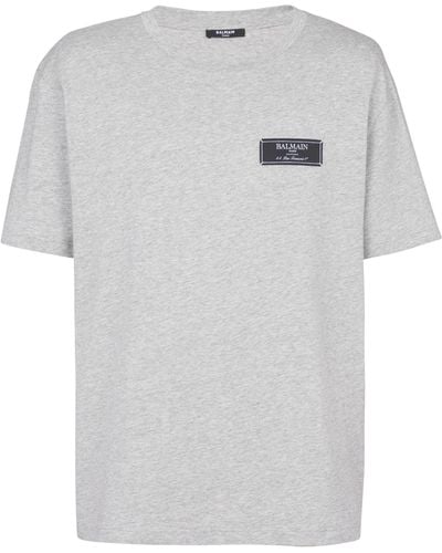 Balmain Logo Patch T-shirt - White