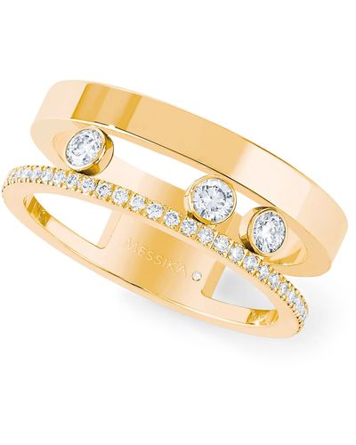 Messika Yellow Gold And Diamond Move Romane Ring - Metallic