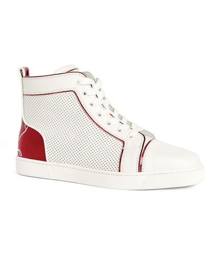 Christian Louboutin Fun Louis Leather High-top Sneakers - Red