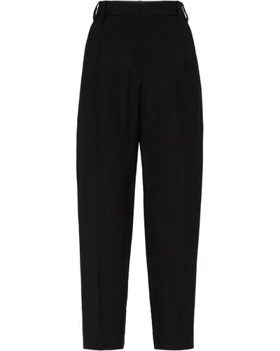 Brunello Cucinelli High-waist Tailored Trousers - Black