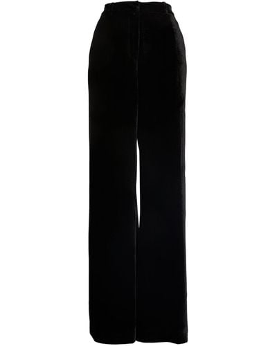 L'Agence Velvet Pilar Wide-leg Pants - Black