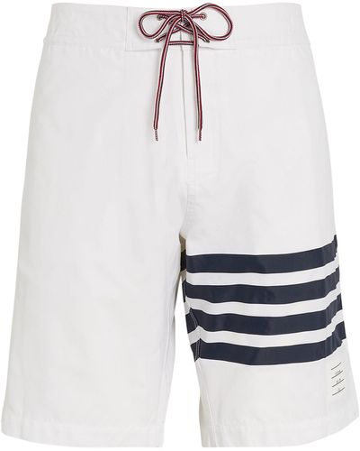 Thom Browne 4-bar Swim Shorts - White