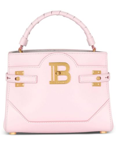 Balmain Leather B-buzz 22 Top-handle Bag - Pink