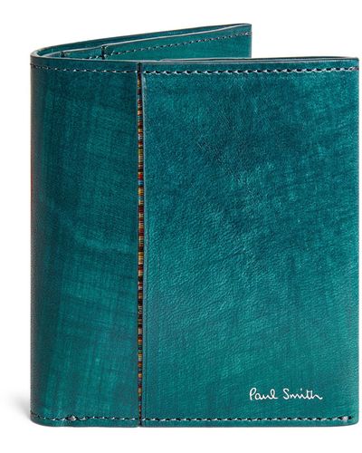 Paul Smith Leather Brushstroke Wallet - Green