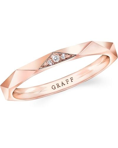 Graff Rose Gold And Diamond Laurence Signature Ring - Pink