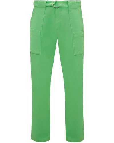 JW Anderson Belted Cargo Trousers - Green