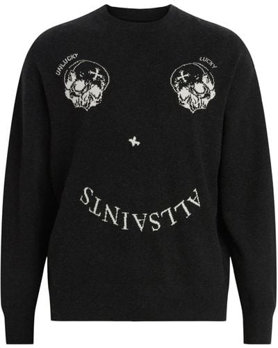 AllSaints Wool-blend Smile Sweater - Black