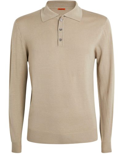 Barena Long-sleeve Polo Shirt - Natural