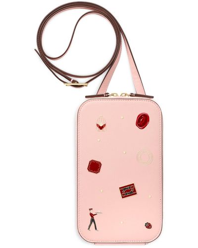 Cartier Calfskin Diabolo De Phone Pouch - Pink