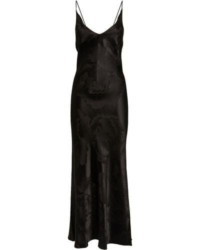 Carine Gilson Silk Maxi Nightdress - Black