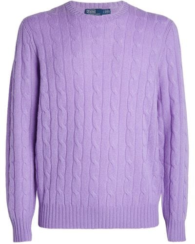 Polo Ralph Lauren Cashmere Cable-knit Jumper - Purple