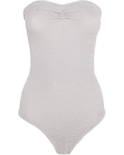 Hunza G Metallic Brooke Swimsuit - Gray