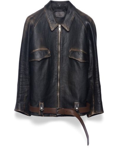 Prada Vintage Leather Jacket - Black