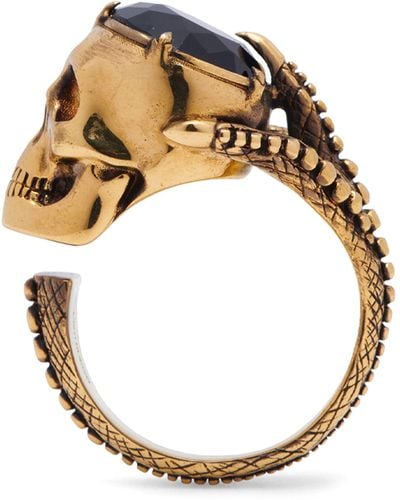 Alexander McQueen Victorian Skull Ring - Metallic