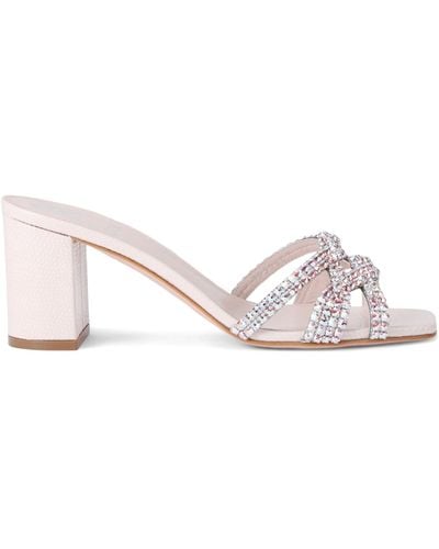 Gina Leather Re Heeled Sandals 70 - Pink