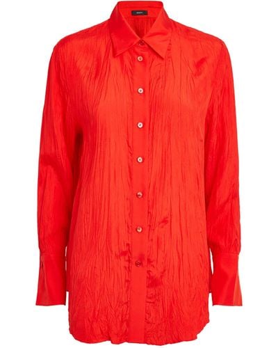 JOSEPH Silk Habotai Bercy Shirt - Red