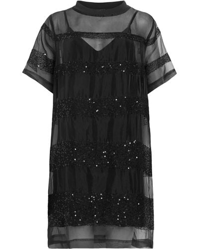 AllSaints Izabela Embroidered Mini Dress - Black